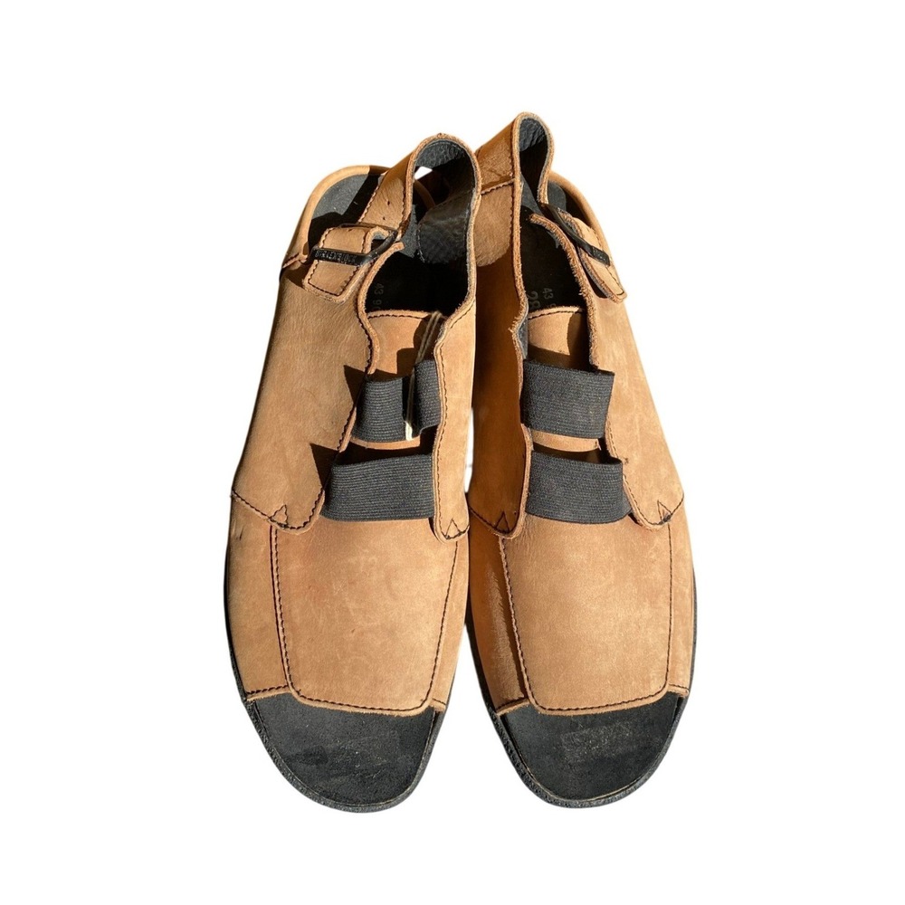 Vintage 1990s Birkenstock Tatami Tan Nubuck Leather Sandals Shoes 10 Gorpcore